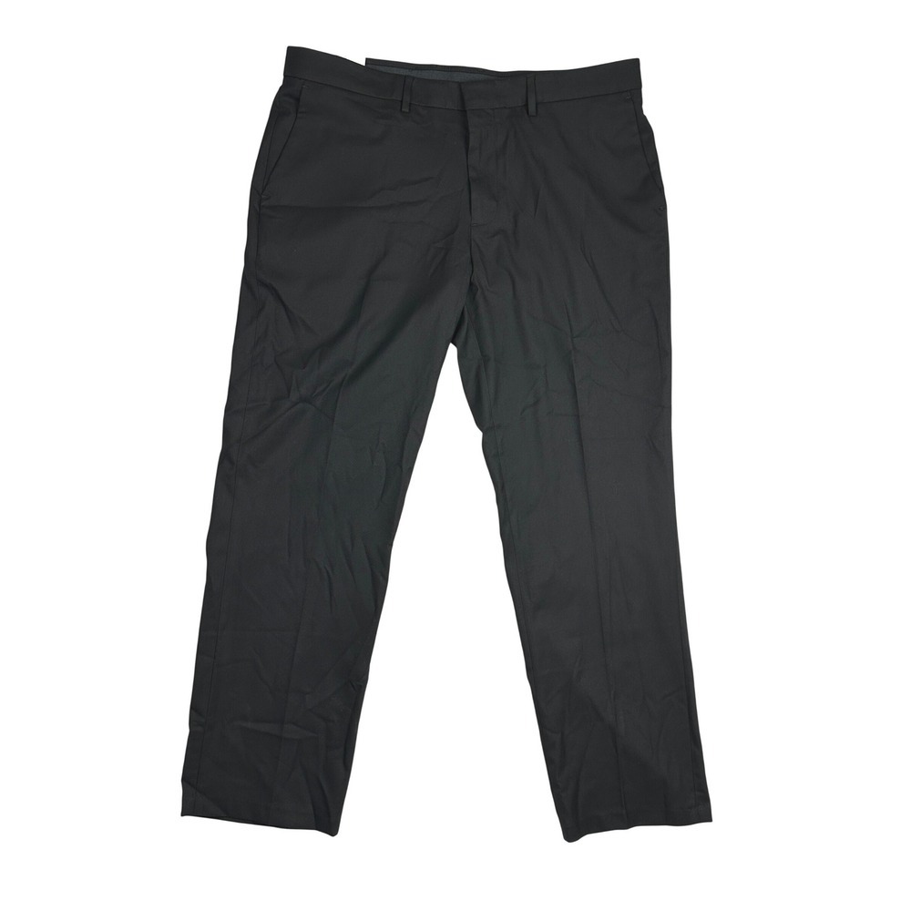 Haggar Premium Dress Pants Straight Fit Black Luxury Stretch 38x30